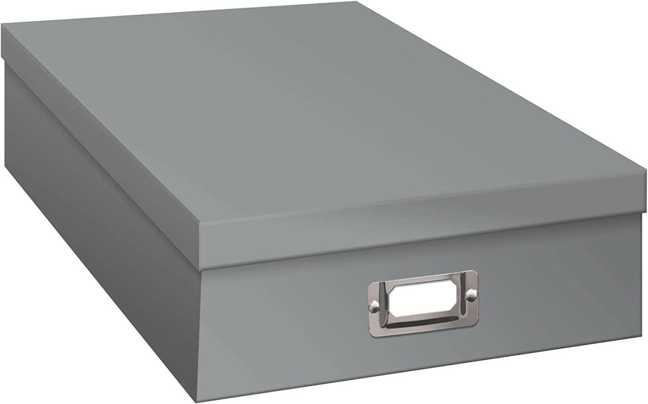 Pioneer Jumbo Scrapbook Storage Box, Black, 14.75 Inch X 13 Inch X 3.75  Inch